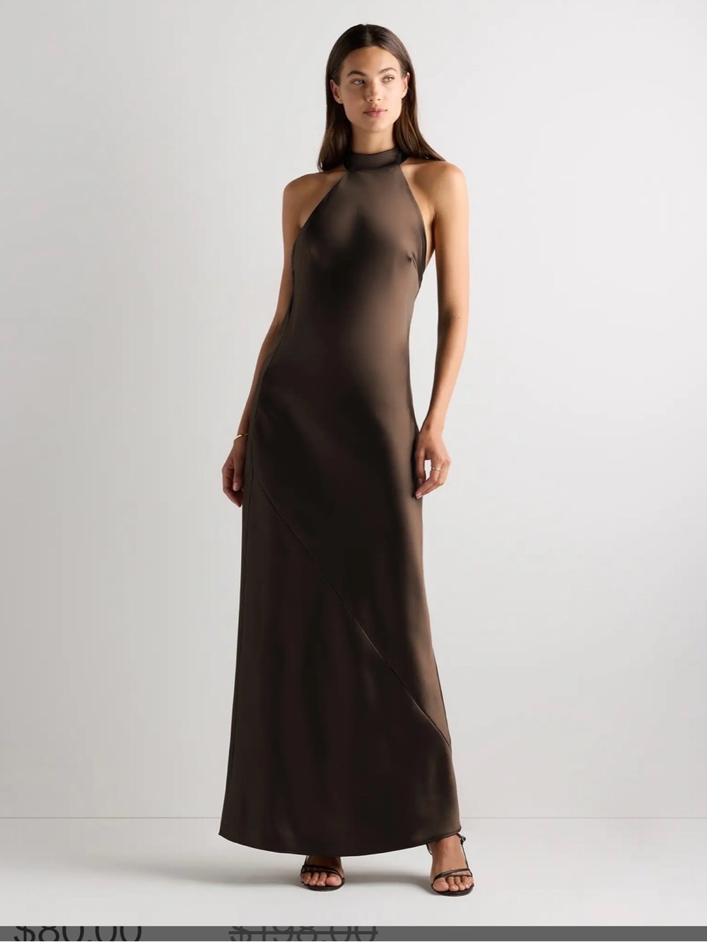 Quince Catalina Satin Maxi Dress NWT